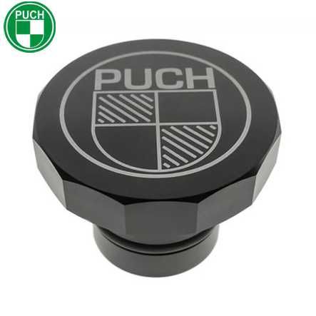 Mofa Tankdeckel Maxi alu schwarz mit Puch Emblem